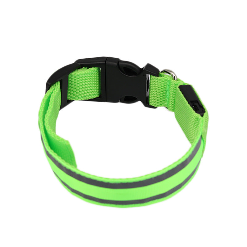 Outbound Paws LED Luminous Dog Collar — Anti-Lost Glow Safety Light