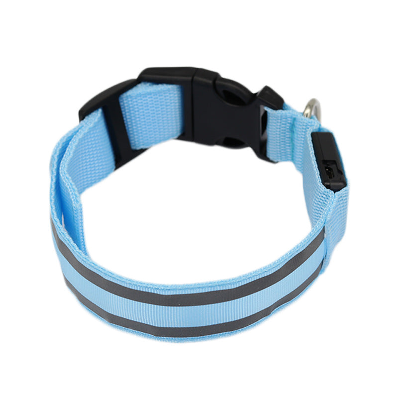 Outbound Paws LED Luminous Dog Collar — Anti-Lost Glow Safety Light