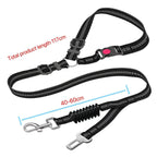 The Bestie Belt — Retractable Leash + Anti-Pull Dog Seatbelt