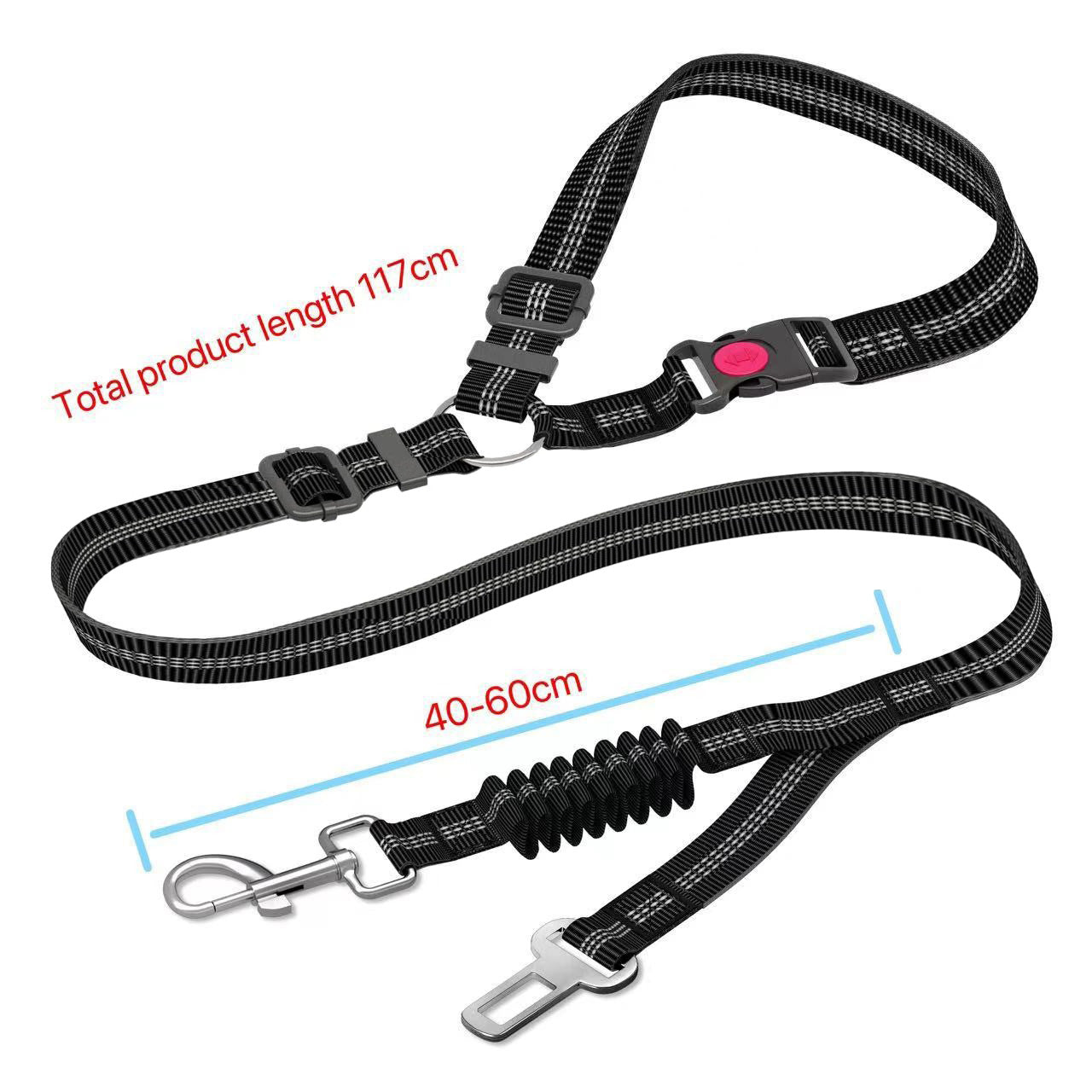 The Bestie Belt — Retractable Leash + Anti-Pull Dog Seatbelt